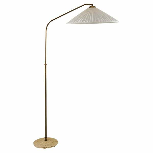 Swedish Modern Floor Lamp In Brass