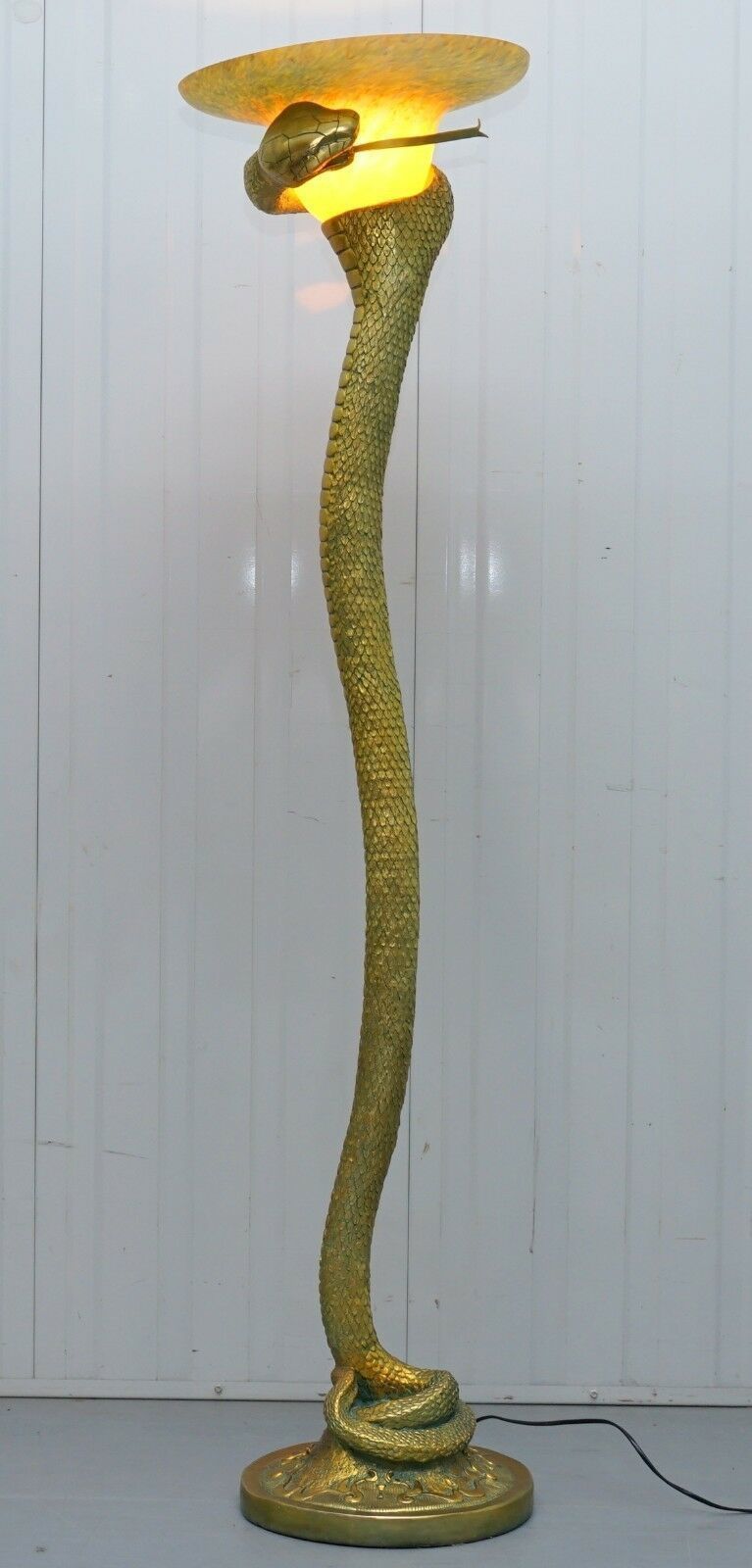 Rare Snake Floor Standing Lamp After Edgar Brandt Original Sold