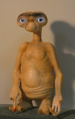 E.T. Big Three Dimensional Statue In Resin And Enamel, 1990s