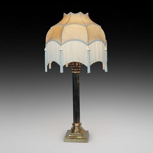 Edwardian Brass Large Table Lamp