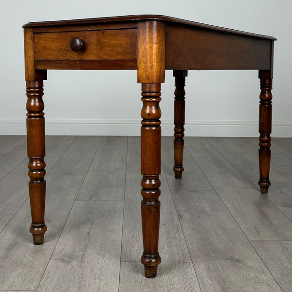 Antique 19th Century Single Drawer Side Table In Mahogany photo furniture