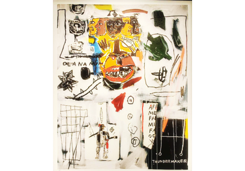 1980s Jean Michel Basquiat Limites Edition Lithograph Numbered In Pencil Jean Michel Basquiat Foundation.