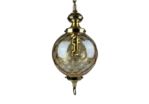 60s 70s Ceiling Light Pendant Lamp By Glashütte Limburg Germany Space Age