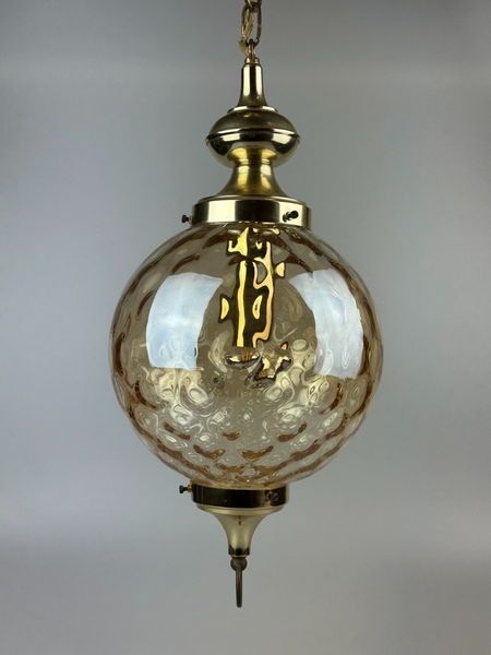 60s 70s Ceiling Light Pendant Lamp By Glashütte Limburg Germany Space Age photo furniture