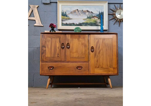 Beautiful Solid Elm Ercol Sideboard Mid Century Vintage Retro