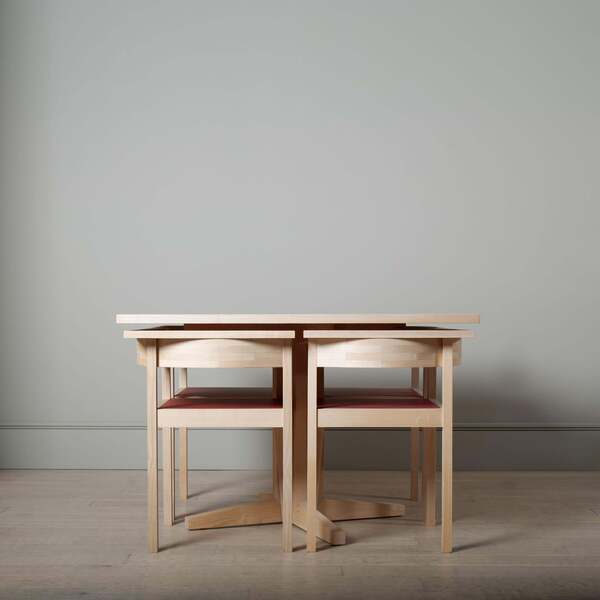 Contemporary Interlocking Table & Chairs Set