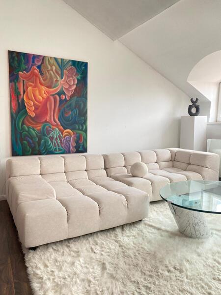 B&B Tufty Time Light Sofa, Upcycled