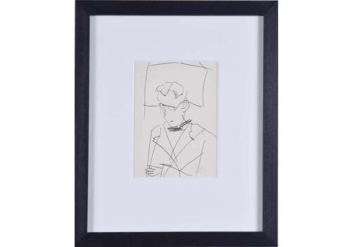 Gentleman In Glasses, Sketch By Keith Vaughan