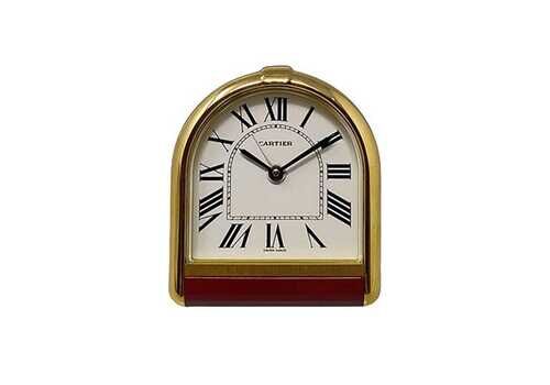 1980s Gorgeous Cartier Romane Alarm Clock Pendulette. Made In Swiss