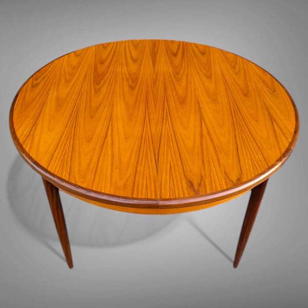 Original Midcentury G Plan Teak Extending Circular Dining Table Circa 1950