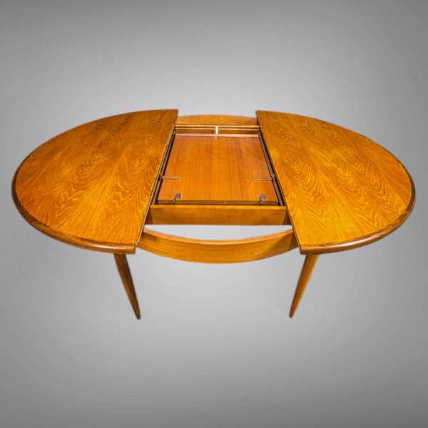 Original Midcentury G Plan Teak Extending Circular Dining Table