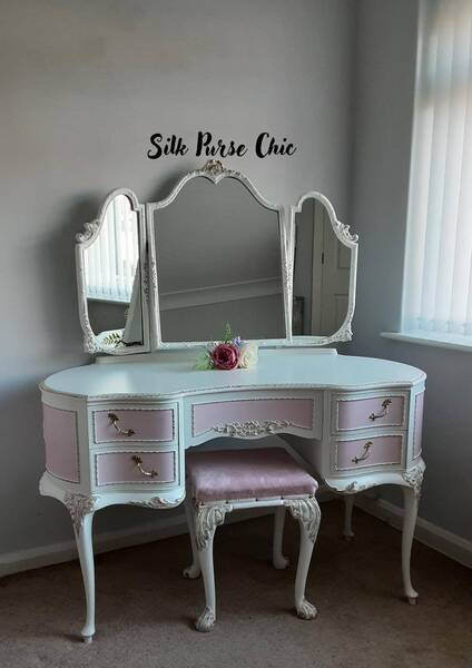 Olympus French Louis Style Dressing Table Set.