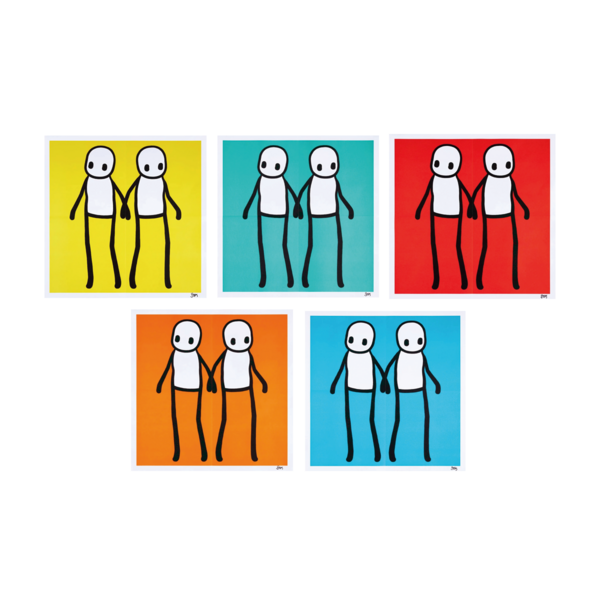 Stik, Full Set Of Holding Hands Signed Prints, 2020