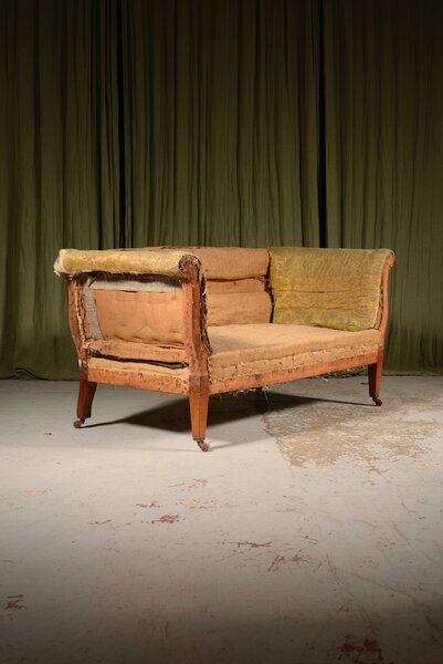 A Small Regency Style Mahogany Sofa   C.1905