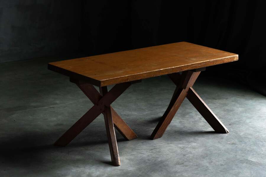 Side Table By Charlotte Perriand For Hôtel Les Trois Arcs, France, 1960s photo for sale