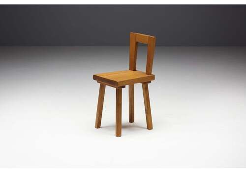 Dining Chair By Charlotte Perriand For Les Arcs, France, 1960s