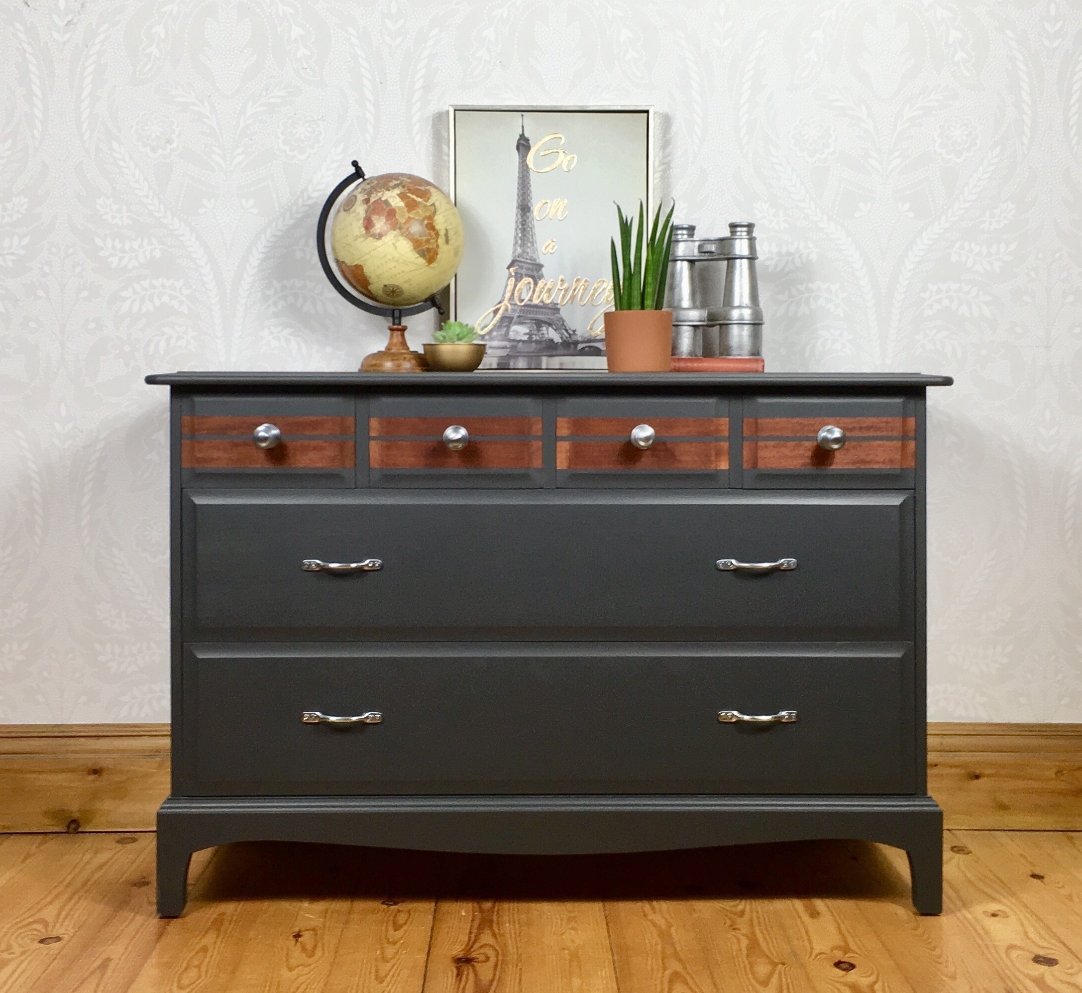 Low Wide Chest Of Drawers Stag Furniture Vintage 1970 S Storage
