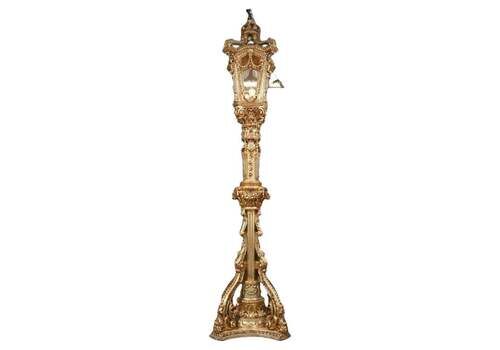 Unique Monumental Stand Lantern In Louis XV, Beech Wood