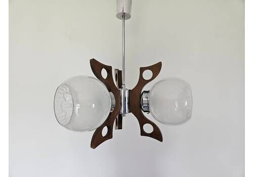 Vintage Pendant Light, Mid Century Modern Lamp, Mazzega Lamp, Murano Glass Ceiling Lamp, Glass Globes Chandelier, Sputnik Lamp 70