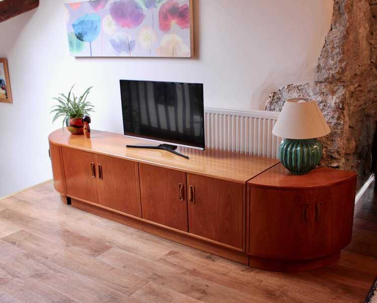 Vintage Teak G Plan Low Sideboard/Media/ Drinks And Display Unit