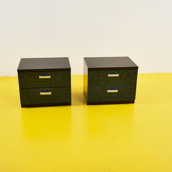Pair Of 80s Bedside Tables, 1980s