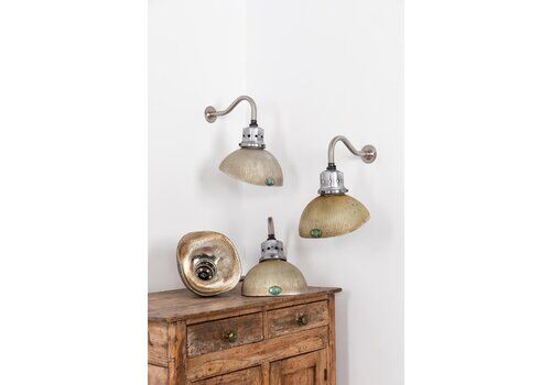 Vintage Industrial Morco Glass Reflector Wall Lamp