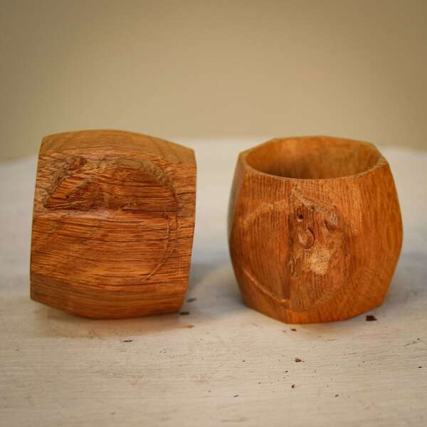 Mouseman Napkin Rings By The Workshop Of Robert "Mouseman" Thompson Of photo furniture