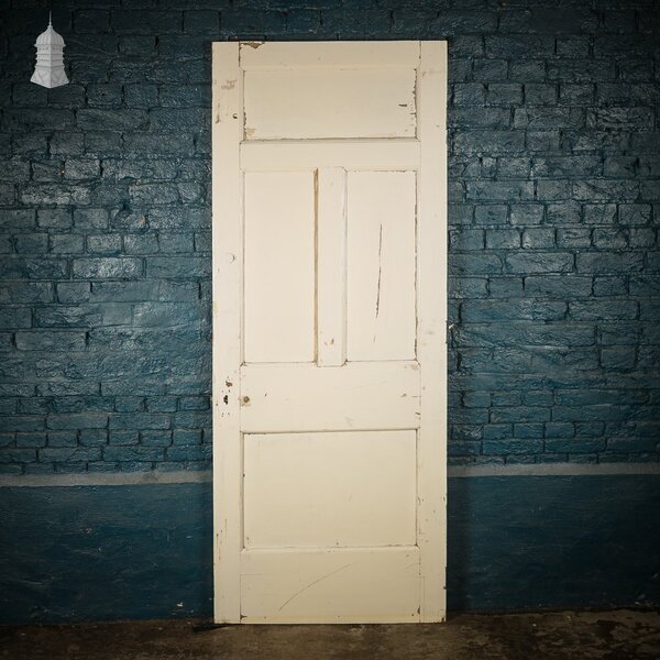 Reclaimed 4 Panel Door – Distressed White Paint