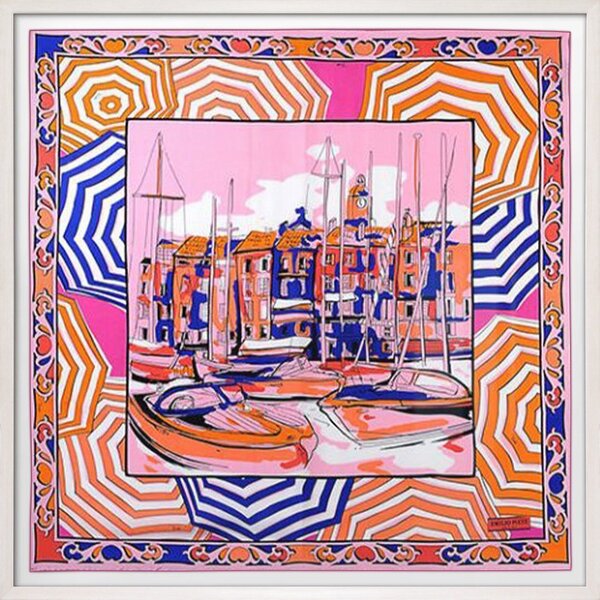 Emilio Pucci, Cities Of The World, Saint Tropez, Pink, 90cm
