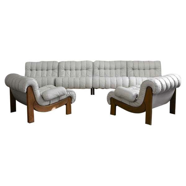 Scandinavian Brutalist Modular Sofa, 1970s