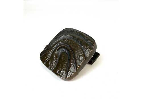 Beautiful Mid Century Solid Abstract Brutalist Bronze Front Door Handle 1960