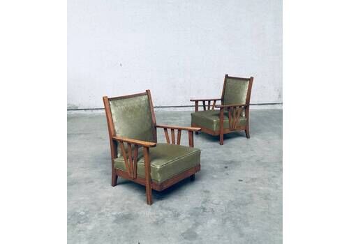 Arts & Crafts Design Period Lounge Chair Set, 1930