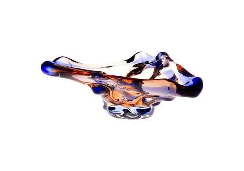 Sommerso Glass Ashtray By František Zemek For Mstisov Glass Union 1960s