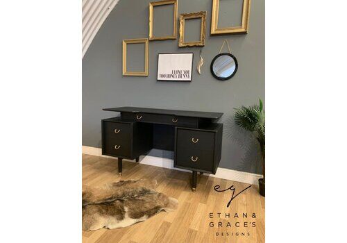 Black G Plan Desk / Dressing Table