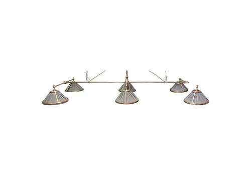 Large Billiard Table 6 Lamp Brass Pendant Light