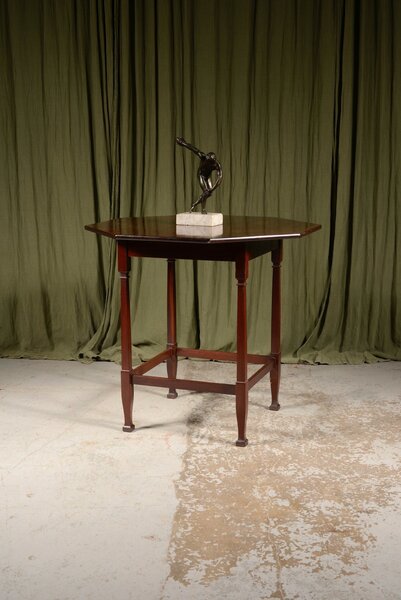 An Arts And Crafts Octagonal Mahogany Centre Occasional Table By Shapland And Petter Barnstable  C 1870