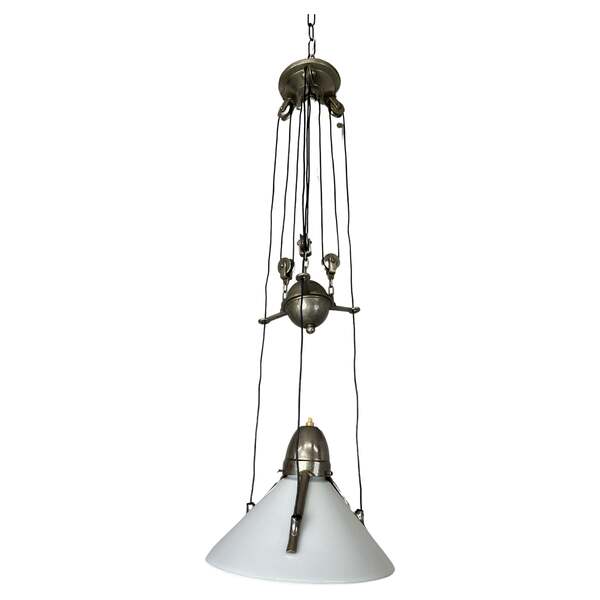 Art Deco Adjustable Hanging Lamp
