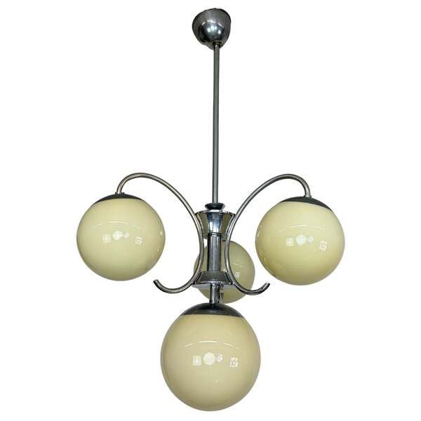 Art Deco Chrome Hanging Lamp