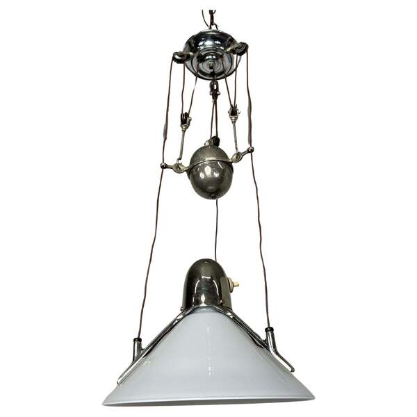 Art Deco Adjustable Hanging Lamp