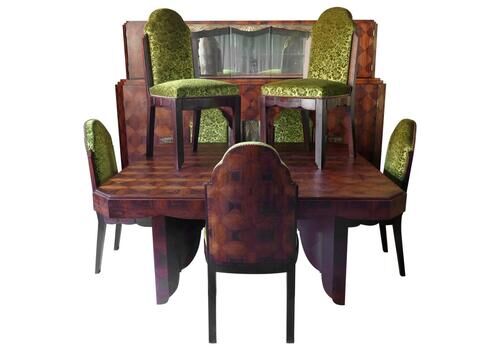 Art Deco Dining Room Set By Mercier Freres, France, 1920s