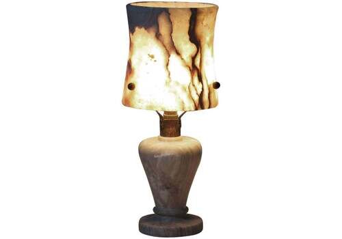 Mica And Copper Table Lamp, Circa 1940s