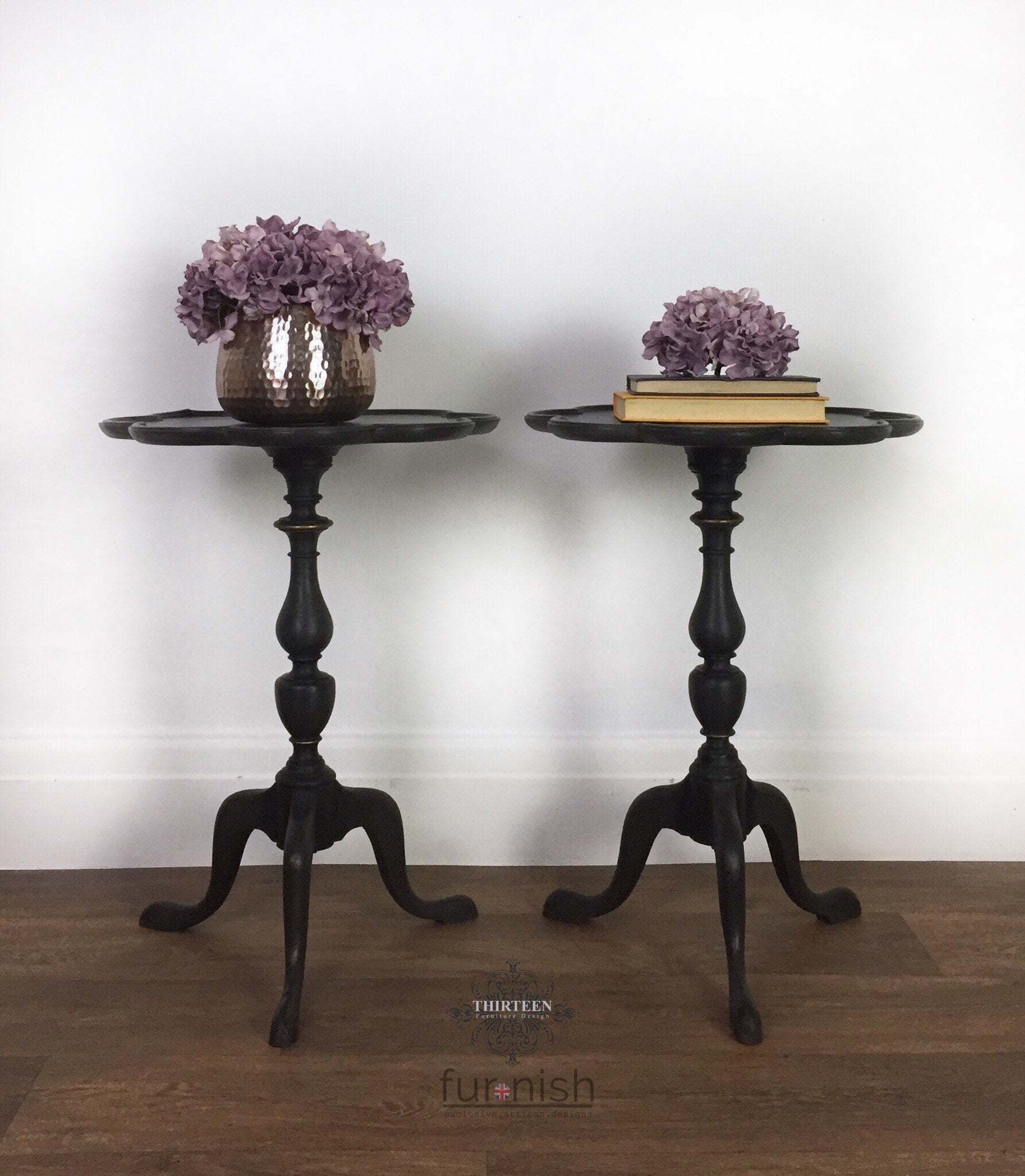 Graphite With Black Wax And Warm Gold Tables Bedsides Vinterior