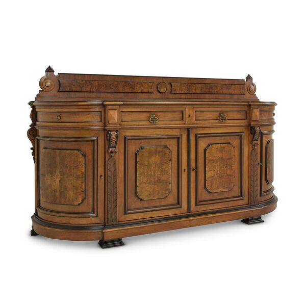 Antique! Xl Sideboard Restored Wilhelminian Style Around 1900 Walnut Sideboard Buffet