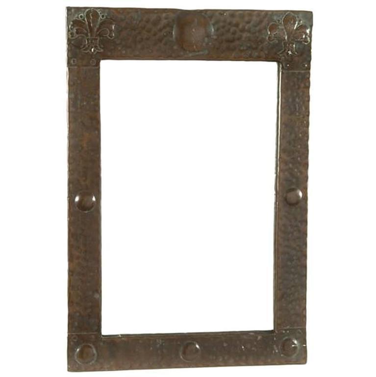 Arts And Crafts Copper Rectangular Wall Mirror Attributed To Crafts Copper Rectangular Wall Mirror