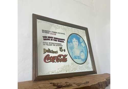 Wonderful Vintage Coca Cola Advertising Mirror, Americana Memorabilia, Victorian Soft Drink Sign, Collectibles Piece, Wall Art, Retro Sign