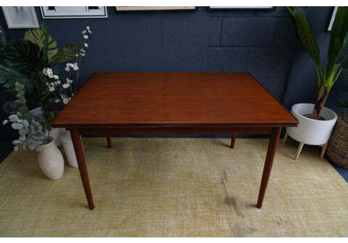 Vintage Danish Mid Century Teak Extending Dining Table – Fully Restored.