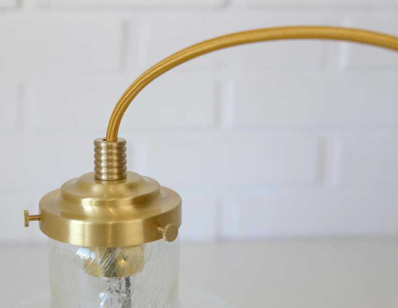 Vintage Pendant Lamp / Hand Blown Bubbles Glass / Redesign Ceiling Light / Hanging Lamp / Mushroom Light Fixture photo vintage