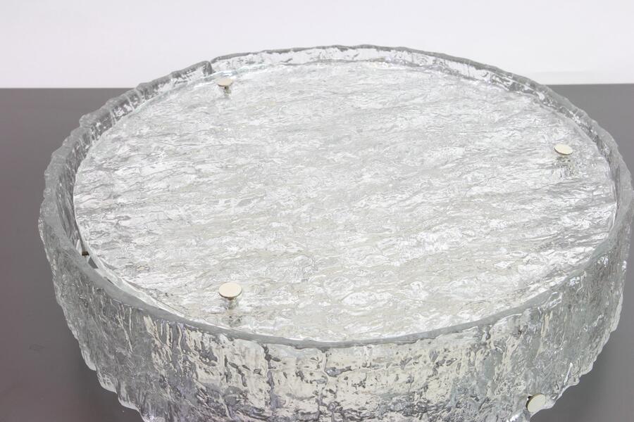 1 Of 2 Extra Large Murano Glass Flushmount Fixture By Kaiser, Germany, 1960s photo furniture