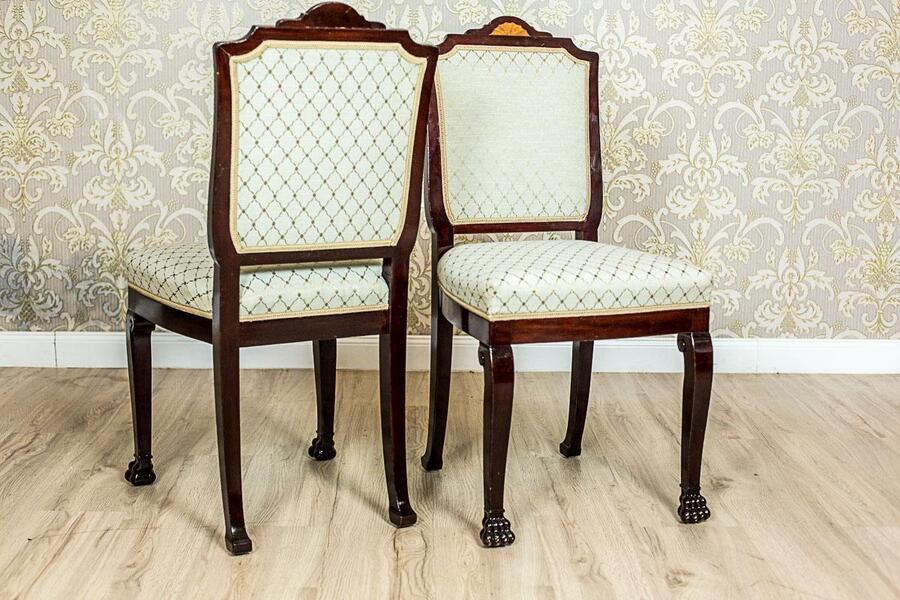 Styled Round Table With Upholstered Chairs Circa 1950 photo furniture