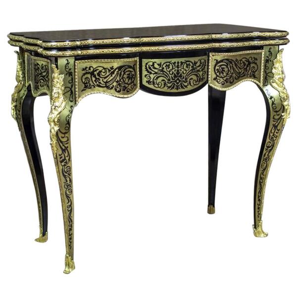 19th Century Inlaid Table In The Boulle Type